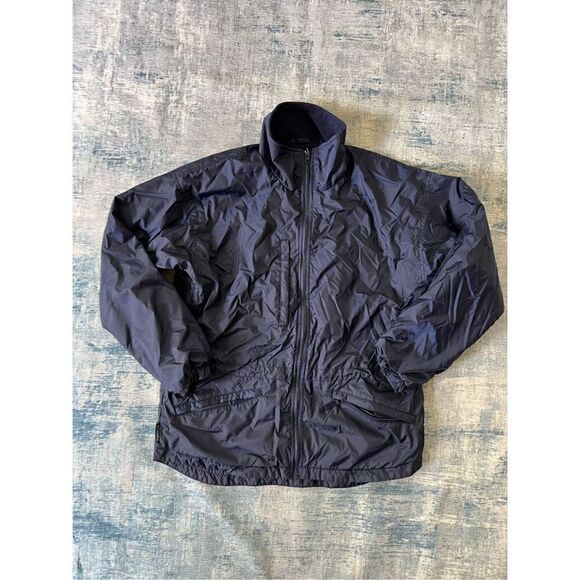 Columbia Navy Blue Fleece Lined Full Zip Vented Jacket Women's Medium - Picture 3 of 11